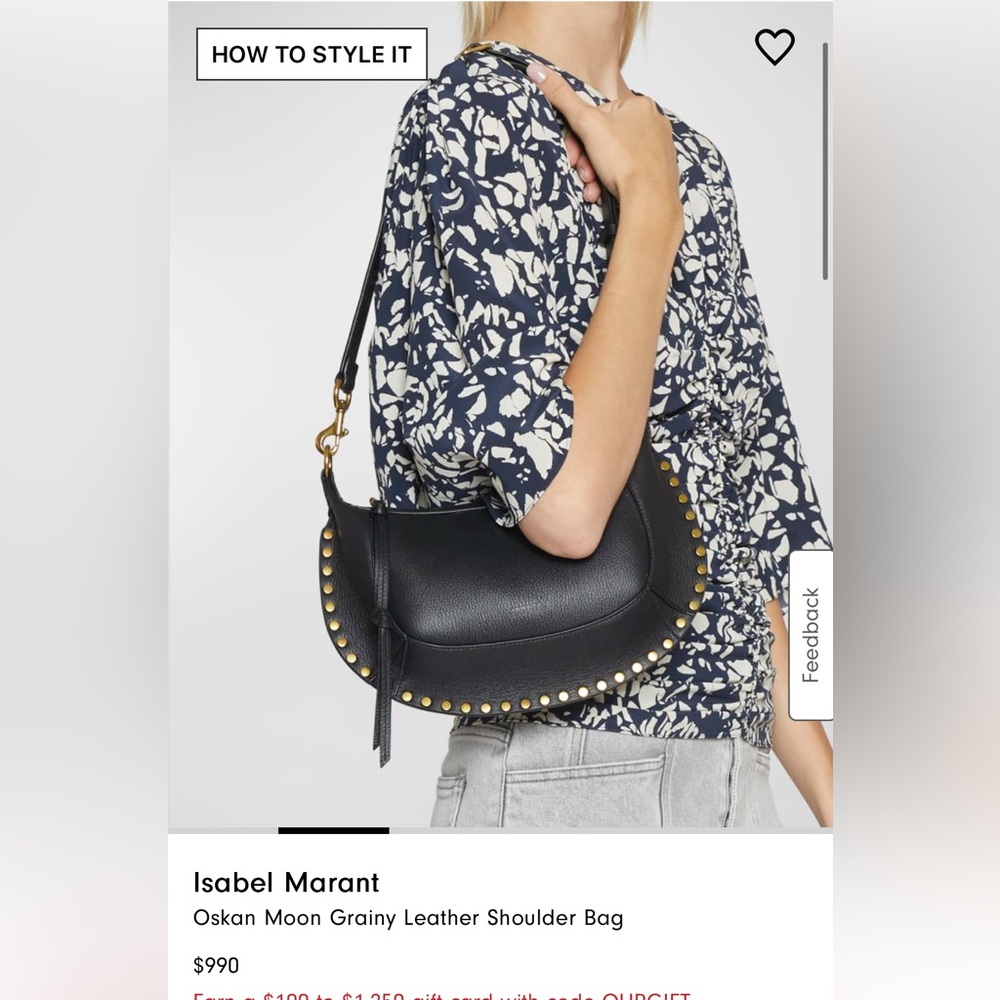 Isabel Marant Oksan Moon leather shoulder bag - Picture 11 of 11